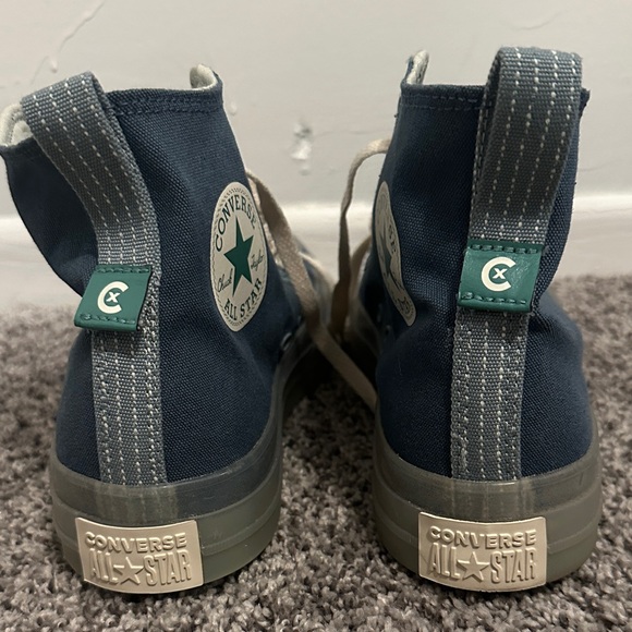 Converse Blue and Gray High-Top Sneakers - Picture 4 of 6